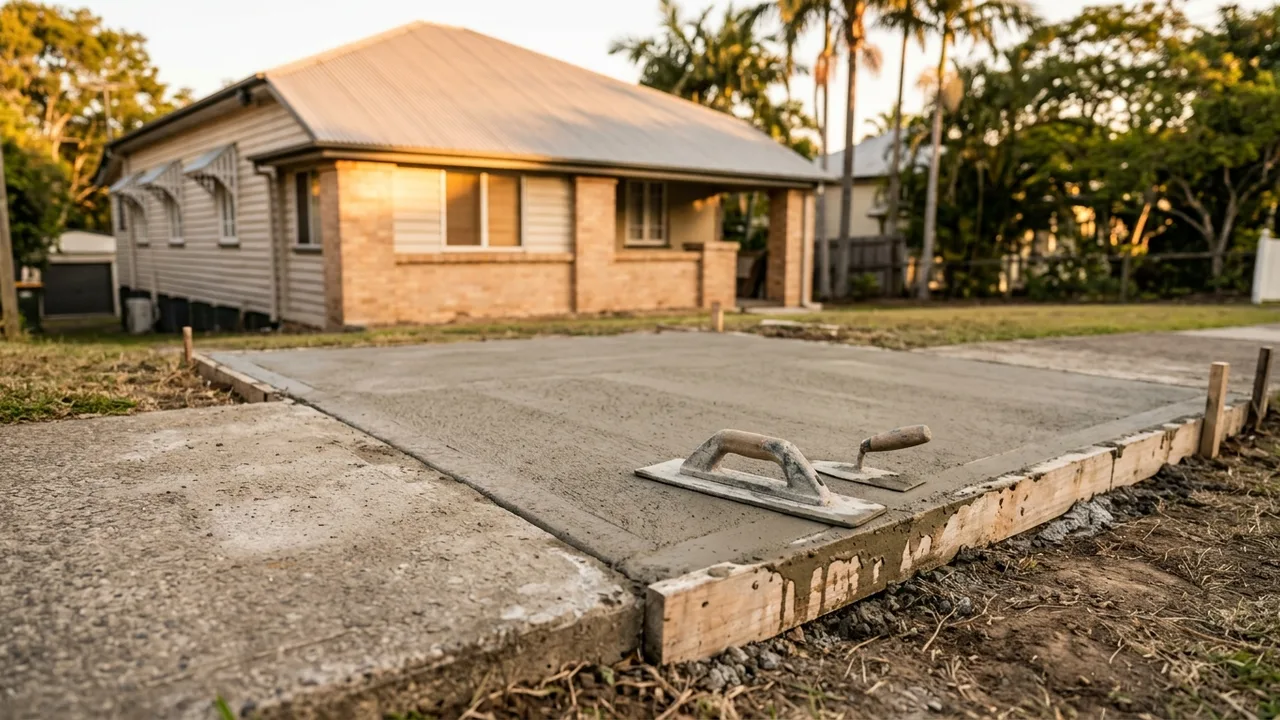 Brisbane concreting detail relevant to "Is there a best time of year to pour concrete in Brisbane?"