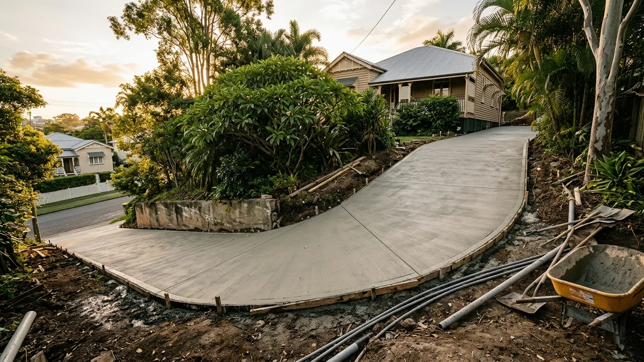 Brisbane concreting context shot for "What actually drives the cost of a concreting job in Bulimba and the Inner East?"