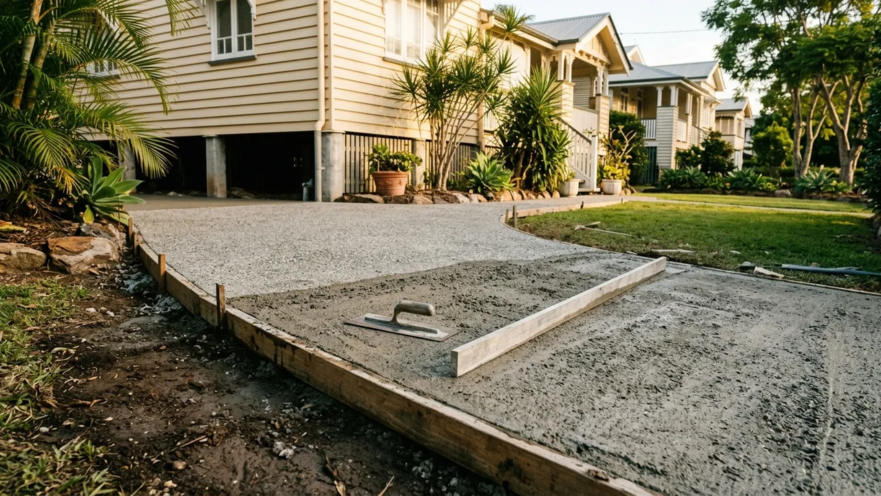 Brisbane concreting detail relevant to "Do You Need Council Approval to Concrete a Driveway or Patio in Brisbane?"