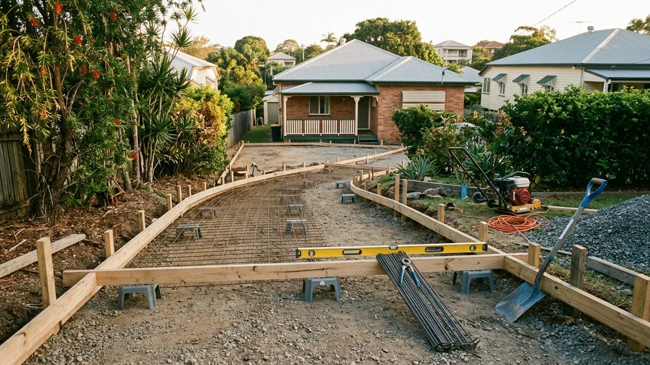 Brisbane concreting context shot for "Can you pour concrete yourself or do you need a professional in Queensland?"
