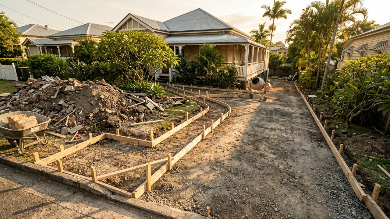 Brisbane concreting context shot for "Can You Lay Concrete Yourself, or Is It Always a Job for a Pro?"