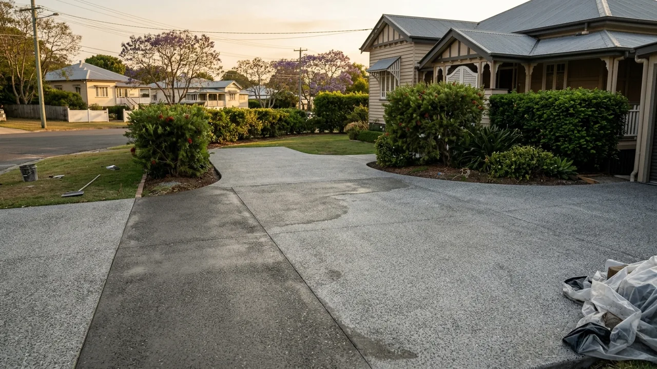 Brisbane concreting context shot for "How Long Should a Concrete Driveway Last in Brisbane Conditions?"