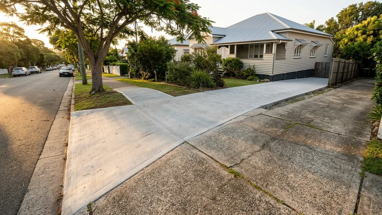 Brisbane concreting context shot for "How long should concrete last in Brisbane's climate before it needs attention?"
