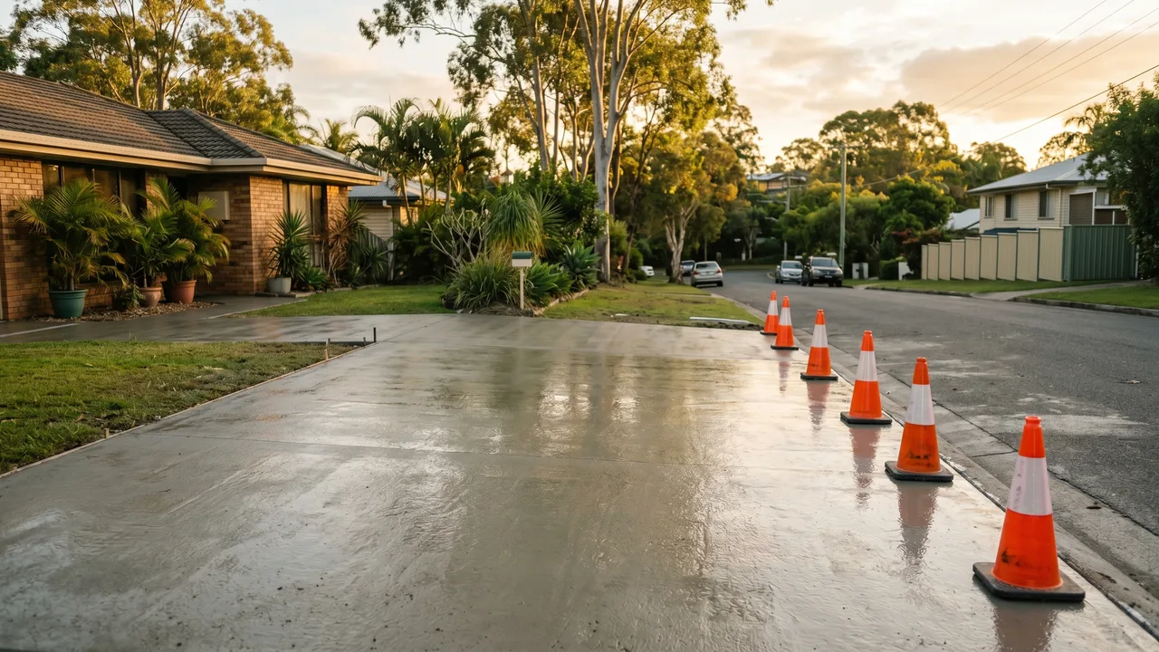 How long before you can use new concrete in Brisbane's climate? in Bulimba