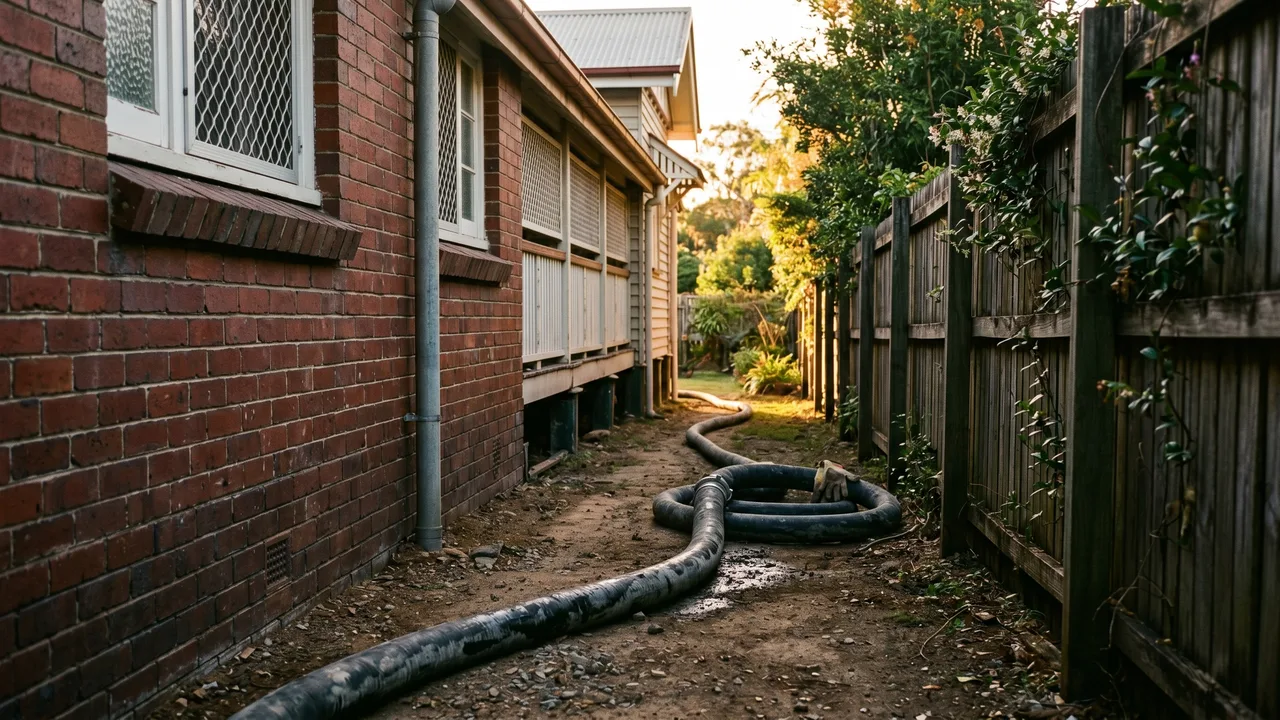 How do concreters work on the narrow lots and tight side access common in the Inner East? in Bulimba